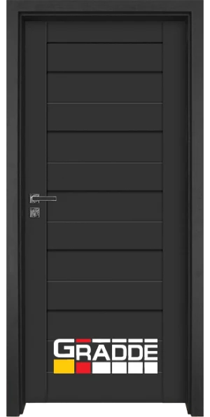 Интериорна врата Gradde, модел Aaven Voll, цвят Антрацит Мат