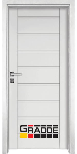 Интериорна врата Gradde, модел Axel Voll, цвят Бял Мат