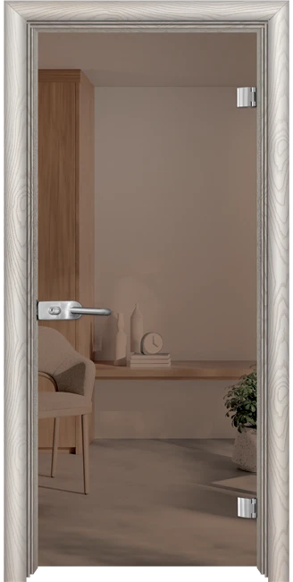 Стъклена врата Basic G 10-1, Бяла мура