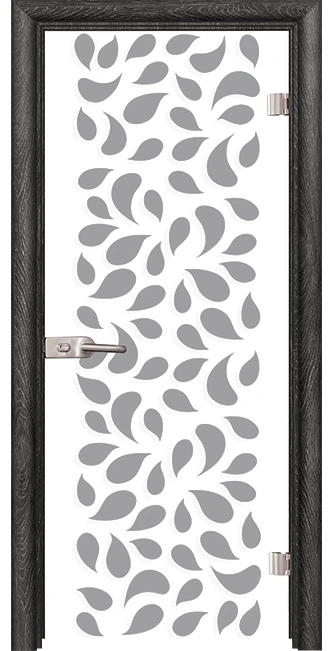 Стъклена врата Print G 13-1, Сив ясен