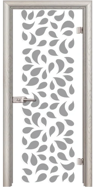 Стъклена врата Print G 13-1, Бяла Мура